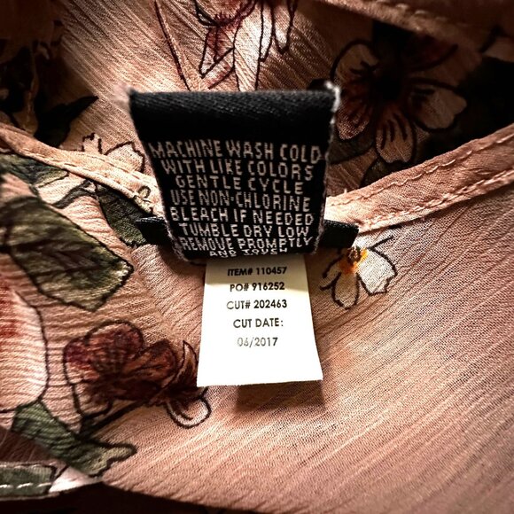 Floral Bell Sleeve Top Blush Pink Plus Size 3 By Torrid Lightweight Flowy Womens - Picture 6 of 8